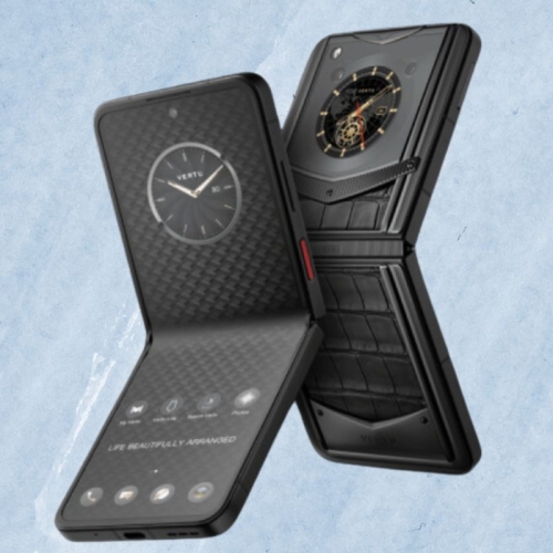 VERTU IRONFLIP BASALT BLACK ALLI BES FEE ALLIGATOR SKIN